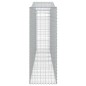 vidaXL Cestas de gaviones 25 uds forma de arco hierro 400x50x140/160cm vidaXL Cestas de gaviones 25 uds forma de arco hierro 400x50x140/160cm