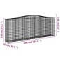 vidaXL Cestas de gaviones 25 uds forma de arco hierro 400x50x140/160cm vidaXL Cestas de gaviones 25 uds forma de arco hierro 400x50x140/160cm
