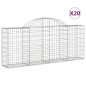 vidaXL Cestas de gaviones 20 uds forma de arco hierro 200x30x80/100 cm vidaXL Cestas de gaviones 20 uds forma de arco hierro 200x30x80/100 cm