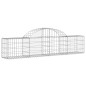 vidaXL Cestas de gaviones 3 uds forma de arco hierro 200x30x40/60 cm
