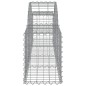vidaXL Cestas de gaviones 3 uds forma de arco hierro 200x30x40/60 cm