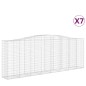 vidaXL Cestas gaviones 7 uds forma de arco hierro 400x50x140/160 cm vidaXL Cestas gaviones 7 uds forma de arco hierro 400x50x140/160 cm