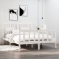 vidaXL Estructura de cama de madera maciza blanca 140x190 cm vidaXL Estructura de cama de madera maciza blanca 140x190 cm