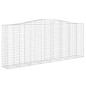 vidaXL Cestas de gaviones 8 uds forma de arco hierro 400x50x160/180 cm