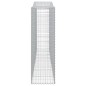 vidaXL Cestas de gaviones 8 uds forma de arco hierro 400x50x160/180 cm