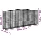 vidaXL Cestas de gaviones 8 uds forma de arco hierro 400x50x160/180 cm