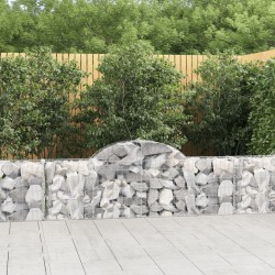 vidaXL Cestas de gaviones 20 uds forma de arco hierro 200x30x60/80 cm