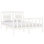 vidaXL Estructura de cama de madera maciza blanca 140x190 cm vidaXL Estructura de cama de madera maciza blanca 140x190 cm