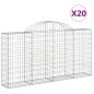 vidaXL Cestas gaviones 20 uds forma de arco hierro 200x30x100/120 cm vidaXL Cestas gaviones 20 uds forma de arco hierro 200x30x100/120 cm