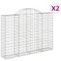 vidaXL Cestas de gaviones 2 uds forma de arco hierro 200x30x140/160 cm vidaXL Cestas de gaviones 2 uds forma de arco hierro 200x30x140/160 cm