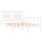 vidaXL Estructura de cama de madera maciza blanca 140x190 cm vidaXL Estructura de cama de madera maciza blanca 140x190 cm