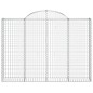 vidaXL Cestas de gaviones 2 uds forma de arco hierro 200x30x140/160 cm vidaXL Cestas de gaviones 2 uds forma de arco hierro 200x30x140/160 cm
