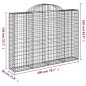 vidaXL Cestas de gaviones 2 uds forma de arco hierro 200x30x140/160 cm vidaXL Cestas de gaviones 2 uds forma de arco hierro 200x30x140/160 cm