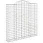 vidaXL Cestas de gaviones 3 uds forma de arco hierro 200x30x200/220 cm vidaXL Cestas de gaviones 3 uds forma de arco hierro 200x30x200/220 cm