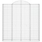 vidaXL Cestas de gaviones 3 uds forma de arco hierro 200x30x200/220 cm vidaXL Cestas de gaviones 3 uds forma de arco hierro 200x30x200/220 cm