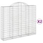 vidaXL Cestas gaviones 2 uds forma de arco hierro 200x30x160/180 cm vidaXL Cestas gaviones 2 uds forma de arco hierro 200x30x160/180 cm