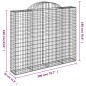 vidaXL Cestas gaviones 2 uds forma de arco hierro 200x30x160/180 cm vidaXL Cestas gaviones 2 uds forma de arco hierro 200x30x160/180 cm