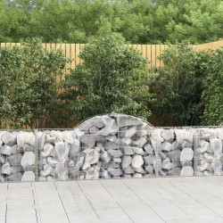vidaXL Cestas de gaviones 13 uds forma de arco hierro 200x50x60/80 cm