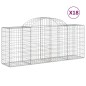 vidaXL Cestas de gaviones 18 uds forma de arco hierro 200x50x80/100 cm vidaXL Cestas de gaviones 18 uds forma de arco hierro 200x50x80/100 cm