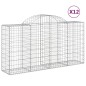 vidaXL Cestas de gaviones 12 uds forma arco hierro 200x50x100/120 cm vidaXL Cestas de gaviones 12 uds forma arco hierro 200x50x100/120 cm