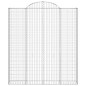 vidaXL Cestas de gaviones 3 uds forma de arco hierro 200x30x220/240 cm vidaXL Cestas de gaviones 3 uds forma de arco hierro 200x30x220/240 cm