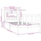vidaXL Estructura de cama madera maciza 90x190 cm vidaXL Estructura de cama madera maciza 90x190 cm
