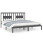 vidaXL Estructura de cama de madera maciza de pino gris 200x200 cm