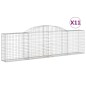 vidaXL Cestas de gaviones 11 uds forma de arco hierro 300x30x80/100 cm vidaXL Cestas de gaviones 11 uds forma de arco hierro 300x30x80/100 cm