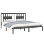 vidaXL Estructura de cama de madera maciza de pino gris 200x200 cm
