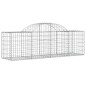 vidaXL Cestas de gaviones 4 uds forma de arco hierro 200x50x60/80 cm