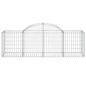 vidaXL Cestas de gaviones 4 uds forma de arco hierro 200x50x60/80 cm