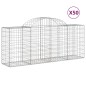 vidaXL Cestas de gaviones 50 uds forma de arco hierro 200x50x80/100 cm vidaXL Cestas de gaviones 50 uds forma de arco hierro 200x50x80/100 cm