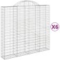 vidaXL Cestas de gaviones 6 uds forma de arco hierro 200x50x180/200 cm vidaXL Cestas de gaviones 6 uds forma de arco hierro 200x50x180/200 cm