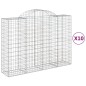 vidaXL Cestas gaviones 10 uds forma de arco hierro 200x50x140/160 cm vidaXL Cestas gaviones 10 uds forma de arco hierro 200x50x140/160 cm