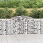 vidaXL Cestas de gaviones 12 uds forma arco hierro 300x30x100/120 cm vidaXL Cestas de gaviones 12 uds forma arco hierro 300x30x100/120 cm