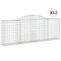 vidaXL Cestas de gaviones 12 uds forma arco hierro 300x30x100/120 cm vidaXL Cestas de gaviones 12 uds forma arco hierro 300x30x100/120 cm
