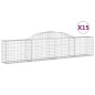 vidaXL Cestas de gaviones 15 uds forma de arco hierro 300x30x60/80 cm vidaXL Cestas de gaviones 15 uds forma de arco hierro 300x30x60/80 cm