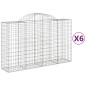 vidaXL Cestas de gaviones 6 uds forma de arco hierro 200x50x120/140 cm vidaXL Cestas de gaviones 6 uds forma de arco hierro 200x50x120/140 cm