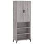 vidaXL Aparador alto madera contrachapada gris sonoma 69,5x34x180 cm vidaXL Aparador alto madera contrachapada gris sonoma 69,5x34x180 cm