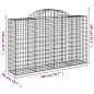 vidaXL Cestas de gaviones 6 uds forma de arco hierro 200x50x120/140 cm vidaXL Cestas de gaviones 6 uds forma de arco hierro 200x50x120/140 cm