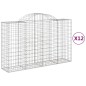 vidaXL Cestas gaviones 12 uds forma de arco hierro 200x50x120/140 cm vidaXL Cestas gaviones 12 uds forma de arco hierro 200x50x120/140 cm