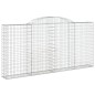 vidaXL Cestas gaviones 10 uds forma de arco hierro 300x30x140/160 cm