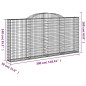 vidaXL Cestas gaviones 10 uds forma de arco hierro 300x30x140/160 cm