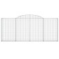vidaXL Cestas de gaviones 9 uds forma de arco hierro 300x30x120/140 cm vidaXL Cestas de gaviones 9 uds forma de arco hierro 300x30x120/140 cm