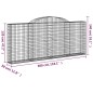vidaXL Cestas de gaviones 9 uds forma de arco hierro 300x30x120/140 cm vidaXL Cestas de gaviones 9 uds forma de arco hierro 300x30x120/140 cm