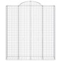 vidaXL Cestas de gaviones 4 uds forma de arco hierro 200x50x220/240 cm