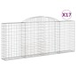 vidaXL Cestas gaviones 17 uds forma de arco hierro 300x30x120/140 cm vidaXL Cestas gaviones 17 uds forma de arco hierro 300x30x120/140 cm