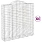 vidaXL Cestas de gaviones 6 uds forma de arco hierro 200x50x200/220 cm vidaXL Cestas de gaviones 6 uds forma de arco hierro 200x50x200/220 cm