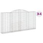 vidaXL Cestas de gaviones 4 uds forma de arco hierro 300x30x140/160 cm vidaXL Cestas de gaviones 4 uds forma de arco hierro 300x30x140/160 cm