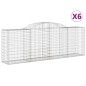 vidaXL Cestas de gaviones 6 uds forma de arco hierro 300x50x100/120 cm vidaXL Cestas de gaviones 6 uds forma de arco hierro 300x50x100/120 cm